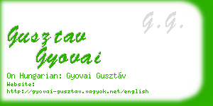 gusztav gyovai business card