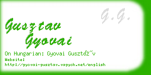 gusztav gyovai business card